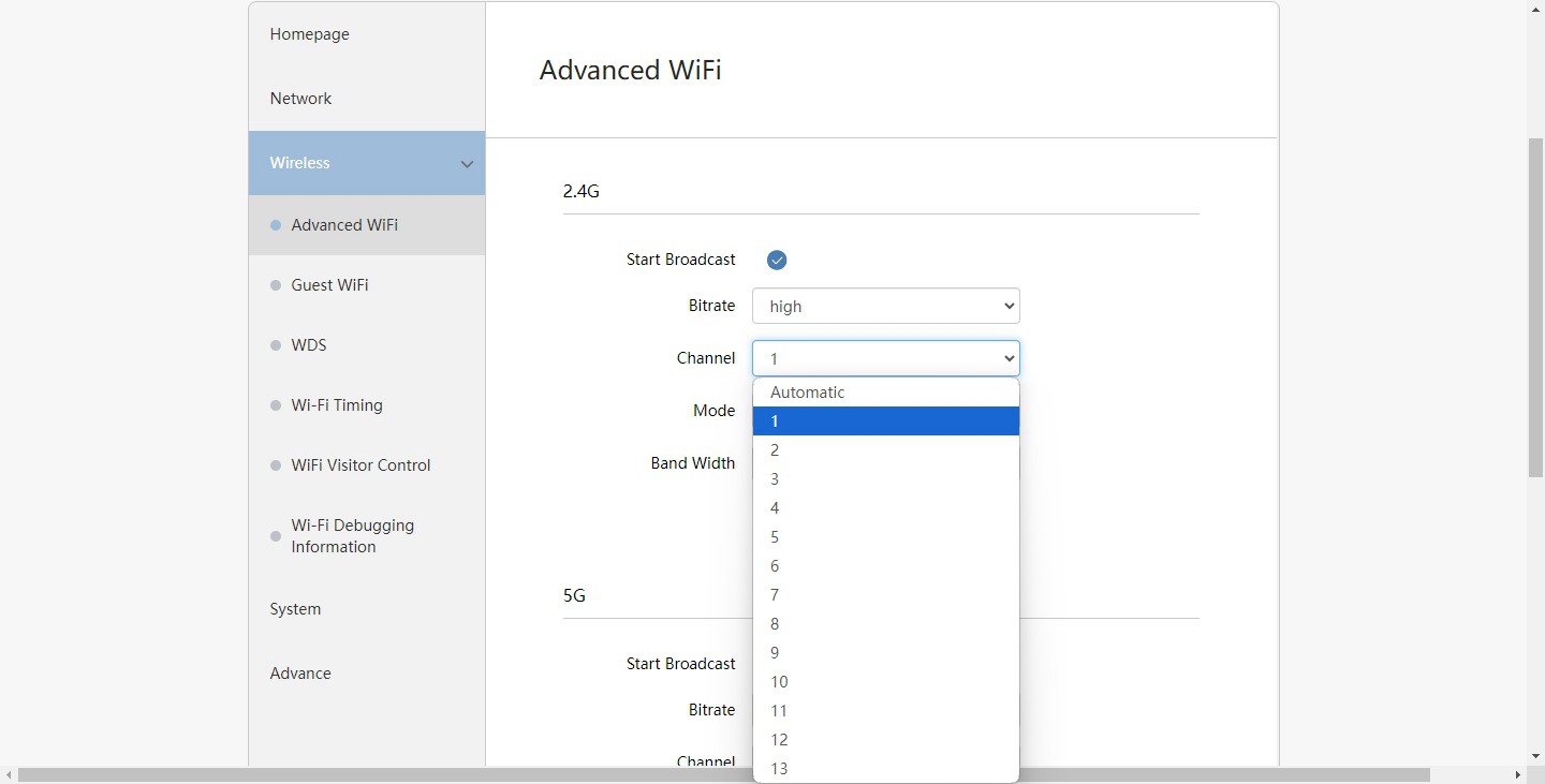 wifi5路由wifi高级设置2.4g通道选项界面(5g通道选项一样).jpg